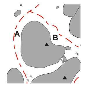 Схема скалолазных секторов камня "Сочинский"